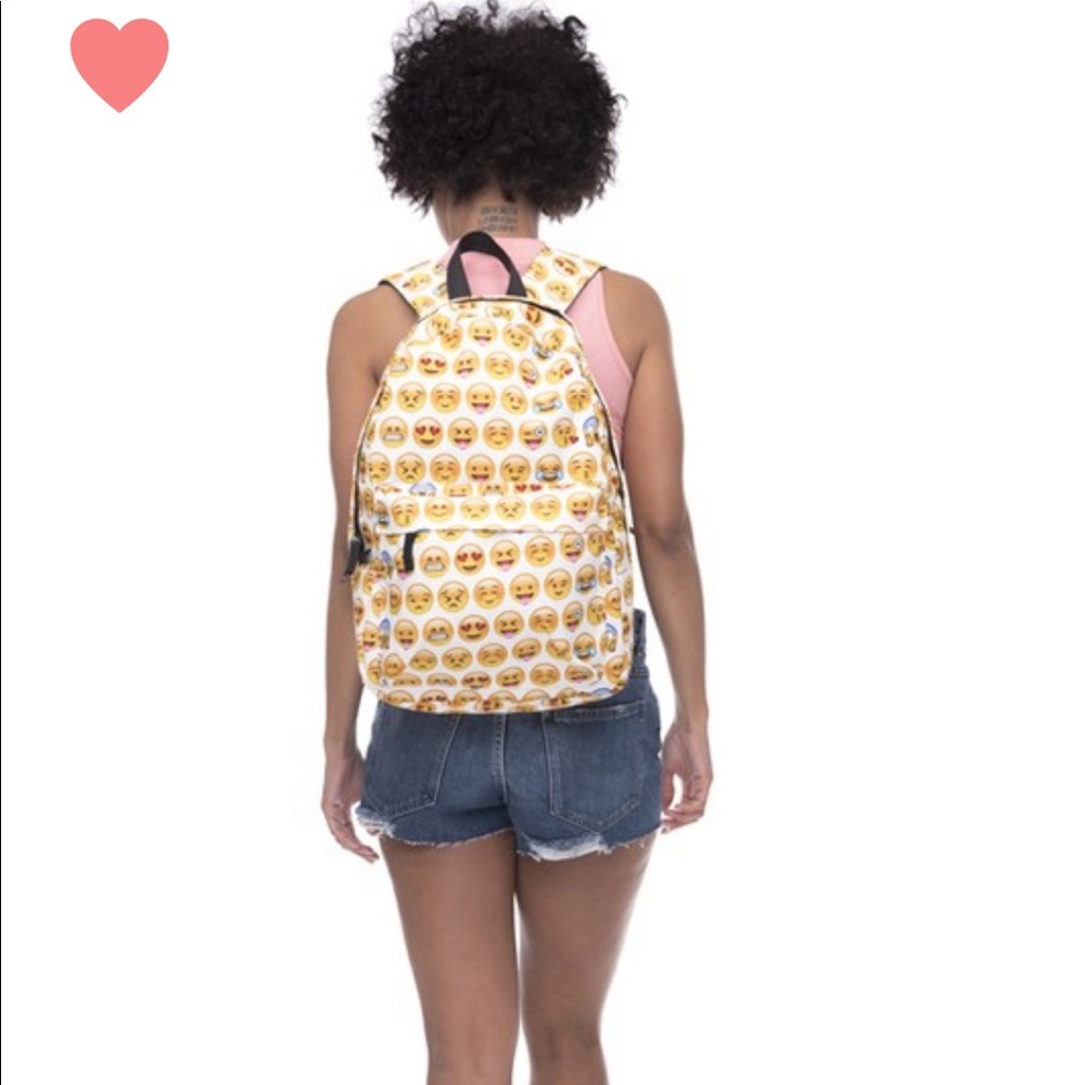 White Emoji Backpack Bag Unisex
